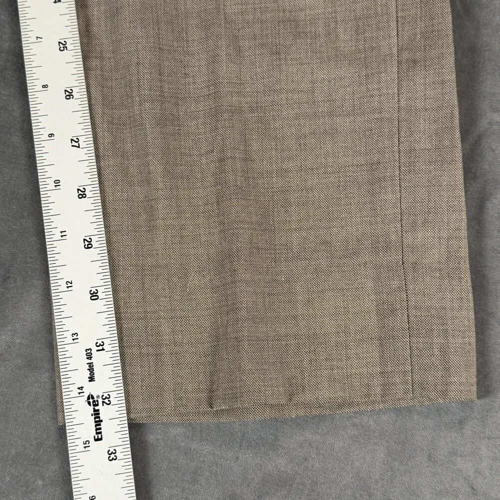 Banana Republic Dress Pants Mens 35x32.5 Taupe Grey Wool Tailored Slim Straight